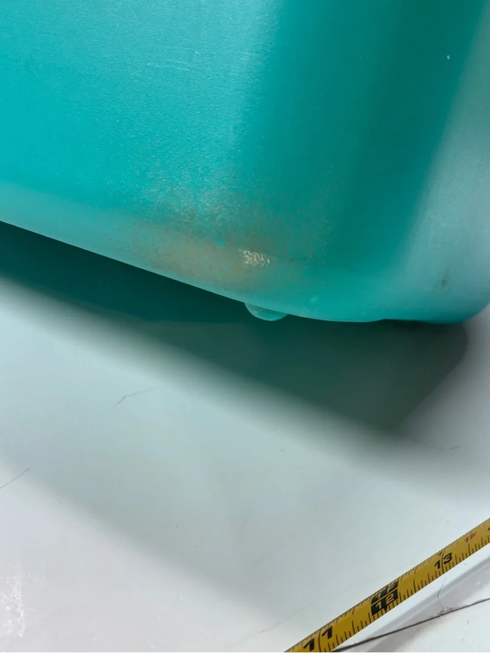 Teal Sewing Supply Case with Pink Handles